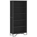Bokhylle svart 80x31x169 cm konstruert tre