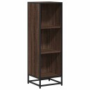 Bokhylle brun eik 33,5x33x107,5 cm konstruert tre