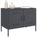  TV-benker 2 stk antrasitt 68x39x50,5 cm stål 842939