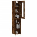 vidaXL Highboard røkt eik 34,5x34x180 cm konstruert tre 8720845487805