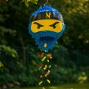 Northix Ninja Piñata-sett med balltre og maske perfekt for barnefester 10051633_45