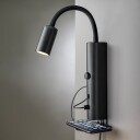 Tube Wall USB 3000K med integrert dimmer, sort