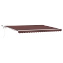Automatisk uttrekkbar markise med LED brun 450x300 cm