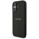 GUESS Grained Ring MagSafe Mobildeksel til iPhone 17 - Svart