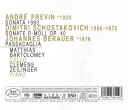 Previn Schostakovich Berauer  Sonaten & Passacaglia  CD