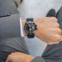 Stührling Original Herreklokke 3950R.1 Depthmaster Sort/Gummi Ø42 mm