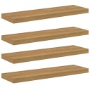  Vegghylle 4 pcs Brun 80 x 23,5 x 4 cm Konstruert tre