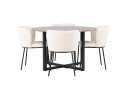 Venture Home Durango Spisegruppe 120 cm Rund med 4 Edina Stoler Valnøtt