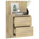 vidaXL Veggmonterte nattbord 2 stk sonoma oak
