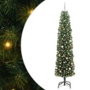  Kunstig juletre med 300 LED grønn 240 cm PVC og stål og plast