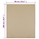 vidaXL Jerseylaken 2 stk gråbrun 90x200 cm bomull