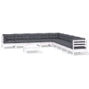  Hagesofagruppe med puter 10 deler hvit heltre furu 3096822