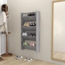 vidaXL Veggskoskap 2 stk betonggr? 60x18x60 cm sponplate