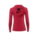 Aclima Women's WarmWool Hoodsweater with Zip XL, Jester Red/Spiced Coral/Spiced Apple