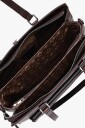 Adax Bergamo Lucca Skinn Laptop Skulderveske Dark Brown