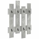  Vegghengt kleshenger Betonggrå 60 x 3 x 82 cm Konstruert tre