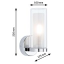 Paulmann - Luena LED Vegglampe IP44 Dim. Chrome/Clear