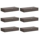 vidaXL Lagringsboks 6 pcs Grå 100 x 50 x 18 cm Ikke-vevd stoff