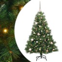  Kunstig juletre med 150 LED med stativ grønn 150 cm PE og PVC