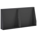 vidaXL Støttemur 2 stk. 40 x 12 x 30 cm Stål Svart
