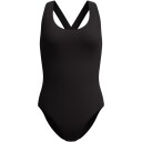 Speedo Solid Scoop Neck Swimsuit   Black   XS