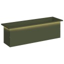 vidaXL Hageplantekasse med LED Olivengrønn 30 x 100 x 30 cm Stål