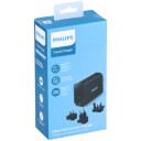 Reiselader USB-C+USB-A med adaptere for EU/UK/US/AU