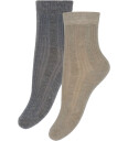 Minymo Sokker 5 pack Vinter Sky m. Rib Minymo 15/18 Sokker Beige Blå Grønn