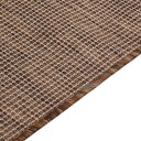 vidaXL Utendørs flatvevd teppe 200x280 cm brun