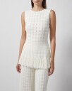 By Malina   Topp Amal Knitted Fringe   Hvit