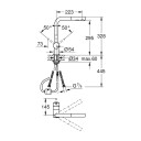 Grohe Minta blandebatteri med L-kran og hånddusj (hard graphite)