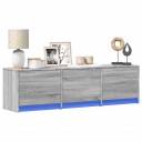  TV skap med LED Grå Sonoma 140 x 34 x 40 cm Konstruert tre