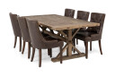 Bloomington Forlengningsbar Spisegruppe Yorkshire 200cm m 6 Hermione Sto Natur|Brun