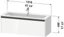 Duravit Ketho.2 Servantskap 1 Skuff 1210x480 mm Hvit Matt