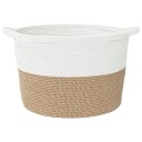  Skittentøyskurv brun og hvit Ø60x36 cm bomull 8721012086920