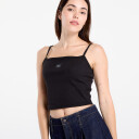 Calvin Klein Jeans A  Woven Label Rib Cami   Black   XL