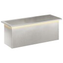 vidaXL Hageplantekasse med LED Sølv 30 x 80 x 30 cm Rustfritt stål