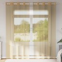  Voilegardiner med grommets 2 stk sand 8721158551375