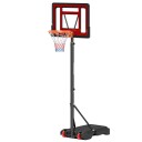 Utendørs basketballstativ med hjul 160 210 cm høydejusterbar Basketballbøyle med stativ 83x59cm bakvegg for tenåringer i bakg