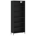 vidaXL Highboard svart 69,5x32,5x180 cm konstruert tre