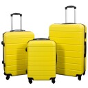 Borg Living Tilbud koffert - Sett med 3 stk. - Eksklusivt hardcase koffertsett - Stripet gul