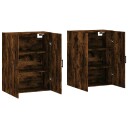  Veggskap 2 stk røkt eik 69,5x34x90 cm 8720845408817