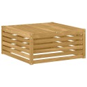 vidaXL Ute fotstøtte Solid akasietre Hvit 79 x 79 x 37 cm