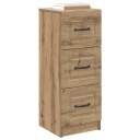 vidaXL Skuffeskap Artisan eik 33 x 34,5 x 87 cm Konstruert tre