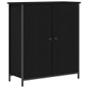  Skap Svart Eik 70x30x80 cm Konstruert Tre og Stål