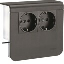 Hager SL20055900D1 Uttak 2-Veis, Kanalhøyde 55 mm Aluminium