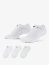 Nike Everyday Cushioned Training No-Show Socks 3pk Hvit S