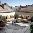 Runde tepper   Indoor/Outdoor Kendall cream/grå Størrelse: Ø 200 cm