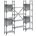  Bokhylle grå sonoma 155,5x24x166,5 cm konstruert tre 8721012339125