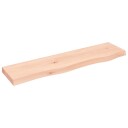 vidaXL Vegghylle 80x20x4 cm ubehandlet heltre eik